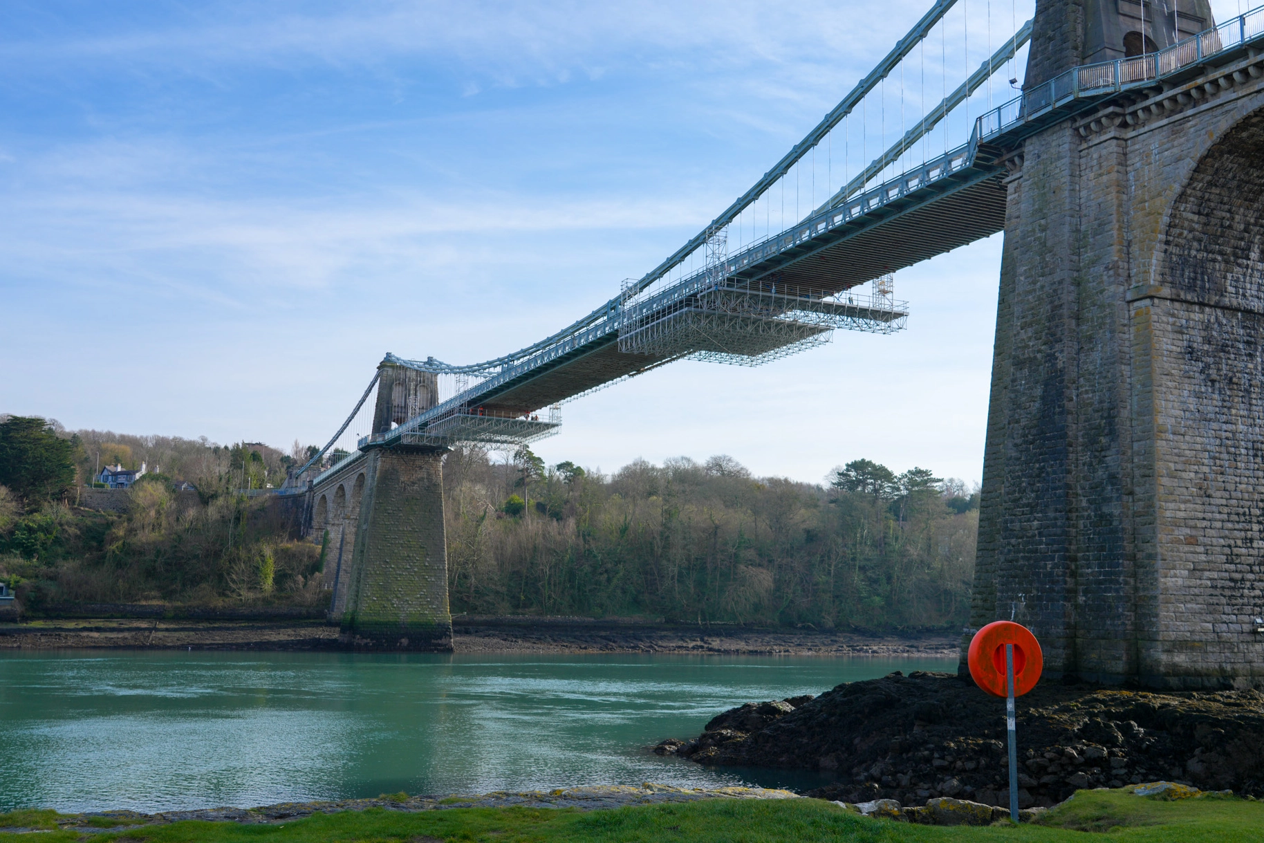 Aerotruss platforms installed on Menai Bridge