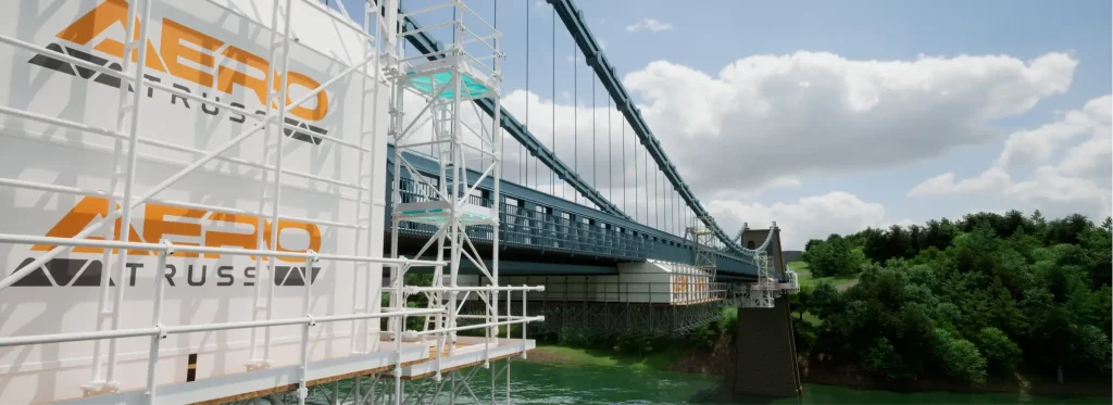 Digital design of AeroTruss™ on Menai Bridge