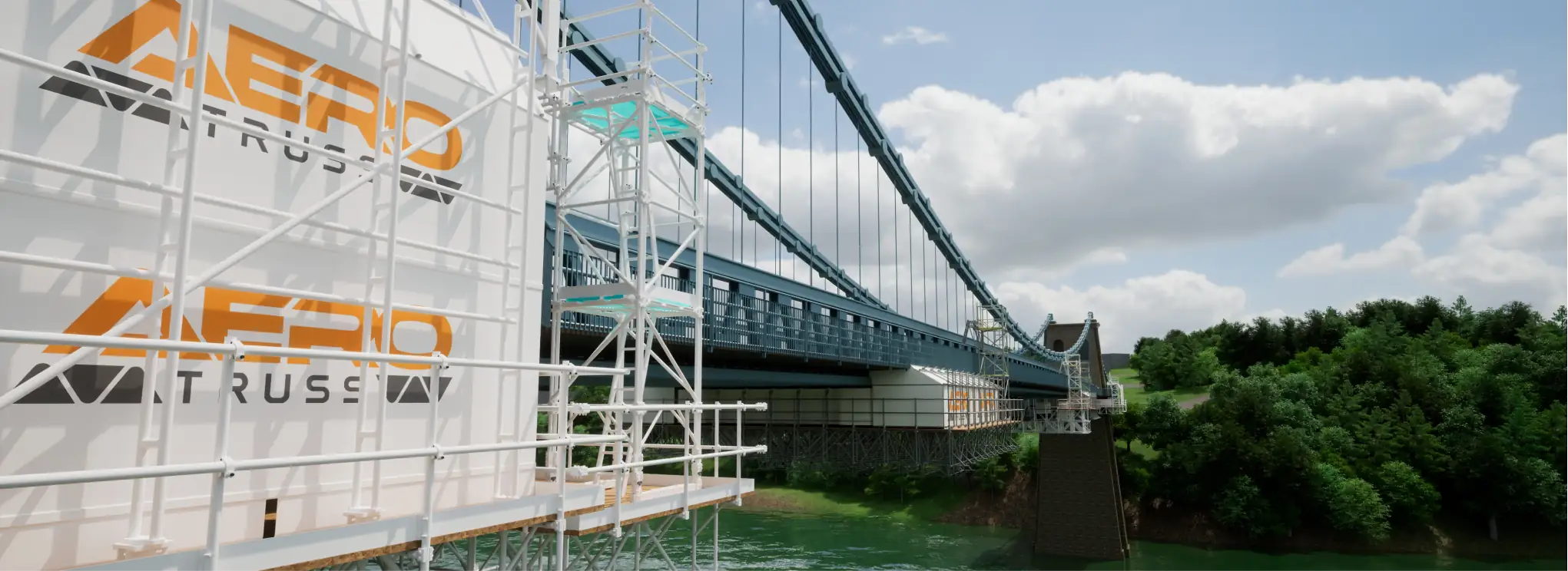 Digital design of AeroTruss™ on Menai Bridge
