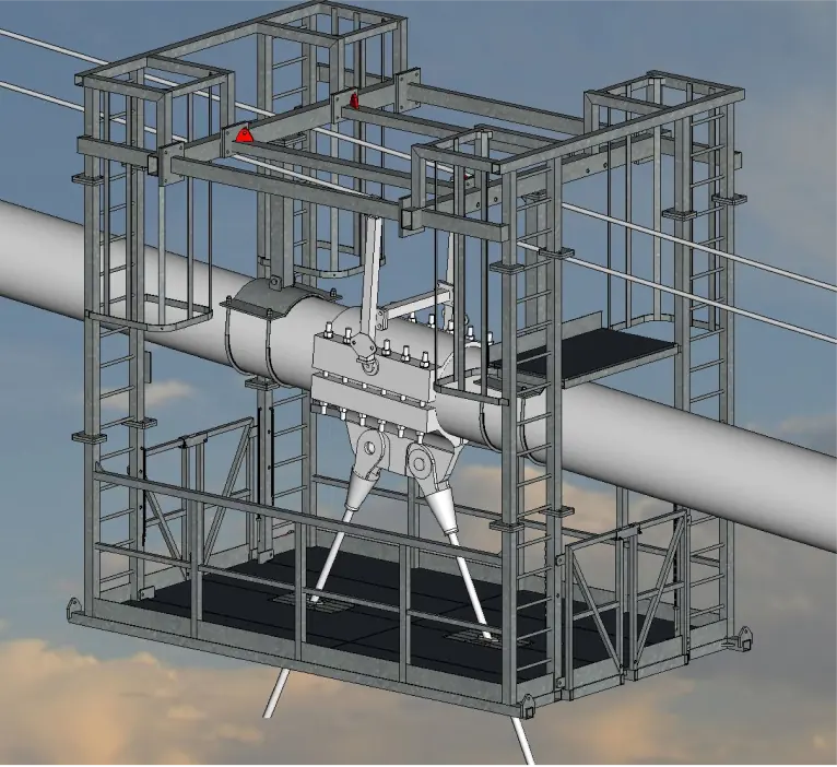 Diagram of a hanger on one of the cables of the Humber Bridge