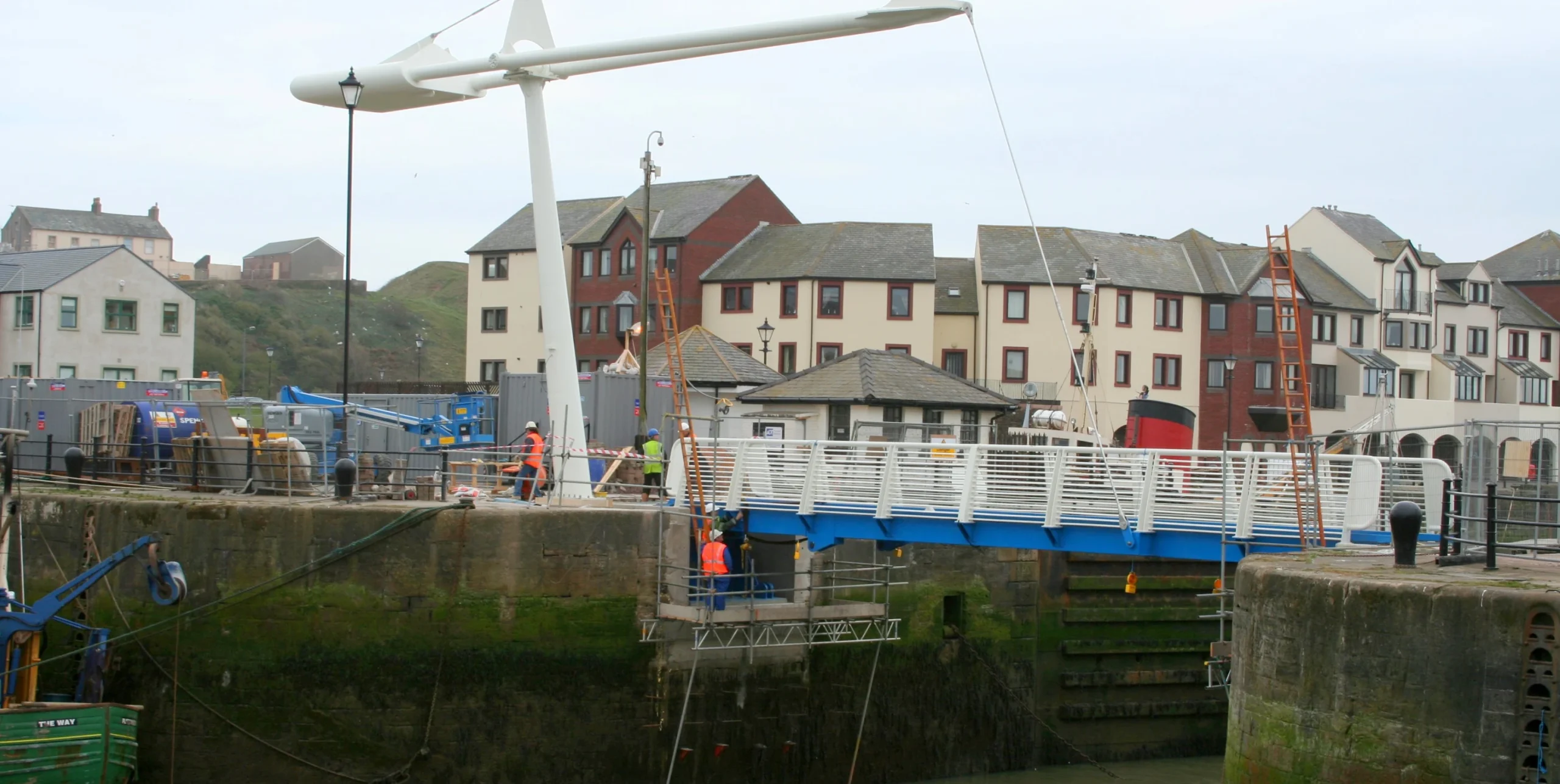 The completed Maryport Articulated Bridge