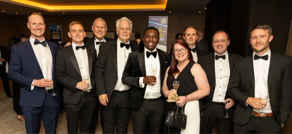 Spencer Bridge Engineering team stood at the NCE bridges awards.